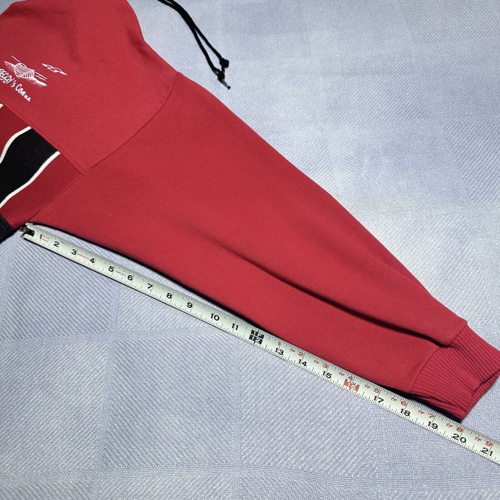 Vintage 1990s Black Red Bulls Colorway Lightweight Mock Neck Sweater Size Large - Picture 15 of 16
